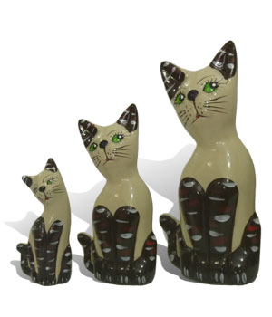 Arte Presentes - Trio de gatos II
